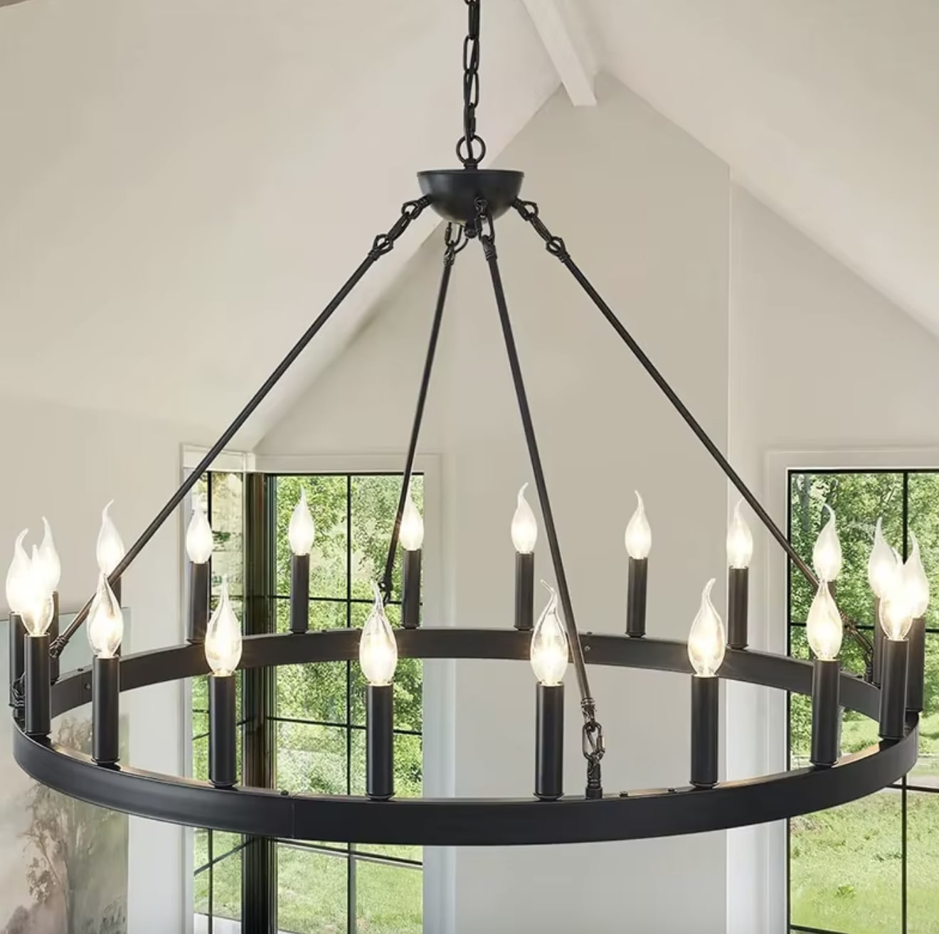 Lampa wisząca koło vintage loft