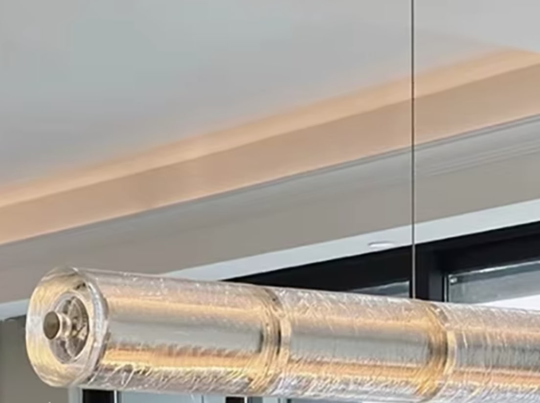 Lampa wisząca podłużna szklana Luce