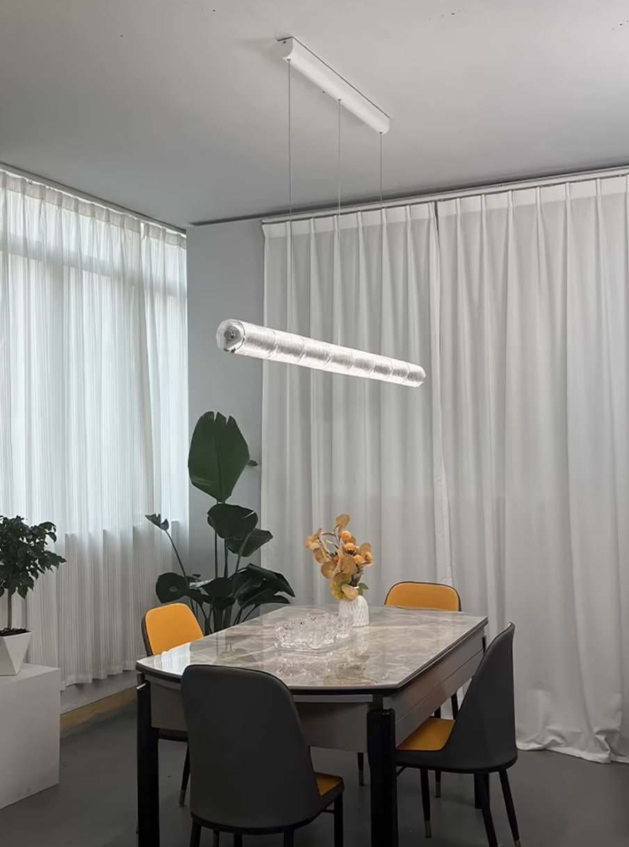 Lampa wisząca podłużna szklana Luce