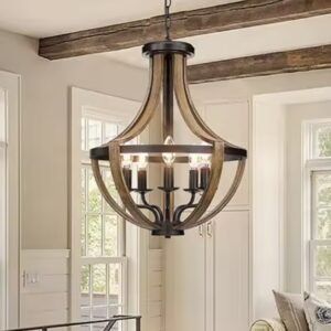 Lampa wisząca vintage crown w stylu farmhouse