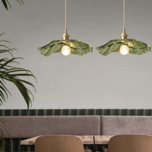 Lampa wisząca vintage szklana kwiat