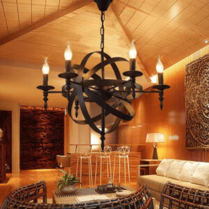 Lampa wisząca metalowa w stylu industrialnym