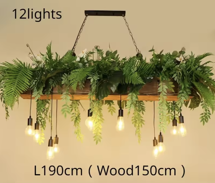 Lampa wisząca żyrandol kwiat paproci