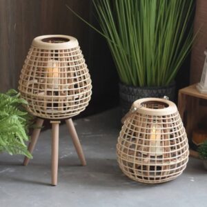 Lampion Wiklinowy Na Nóżkach Boho