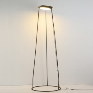 Metalowa Lampa Podłogowa Seppe Loft Czarna