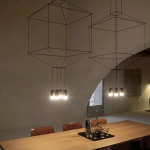 Minimalistyczna lampa wisząca geometryczna