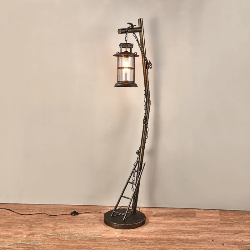 Nietypowa Lampa Podłogowa Lantern Rustykalna