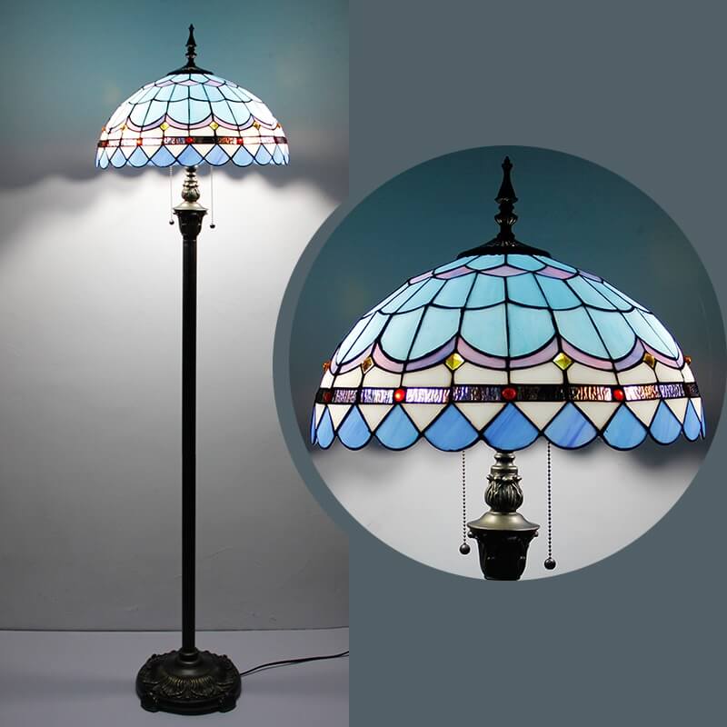 Niezwykła Lampa Podłogowa Tiffany Vintage - obrazek 2