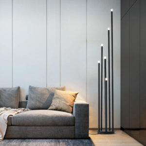 Nowoczesna Lampa Podłogowa Tubes Czarna