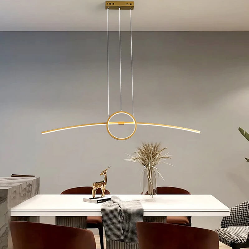 Nowoczesna Lampa Wisząca Ring Łuk LED