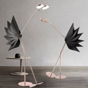 Nowoczesna lampa podłogowa LED struś