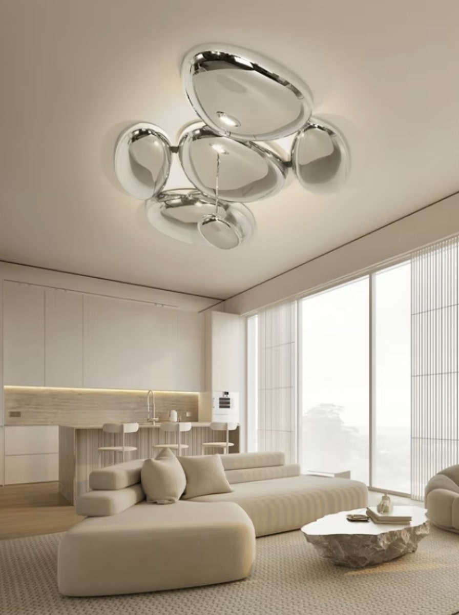 nowoczesna lampa sufitowa chromatic pebbles