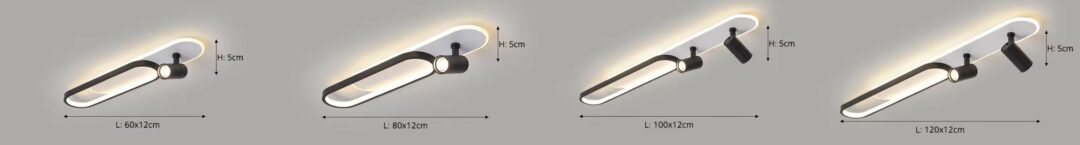 Nowoczesna lampa sufitowa z reflektorami