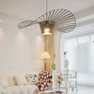 Nowoczesna lampa wisząca kapelusz słomkowy