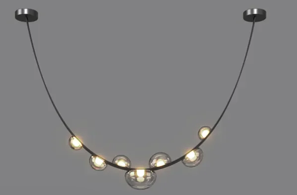 Nowoczesne Żyrandole Do Salonu Pas Ze Skóry Wisiorek LED