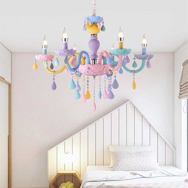 Nowoczesny Żyrandol Kolorowy Macaron - obrazek 8