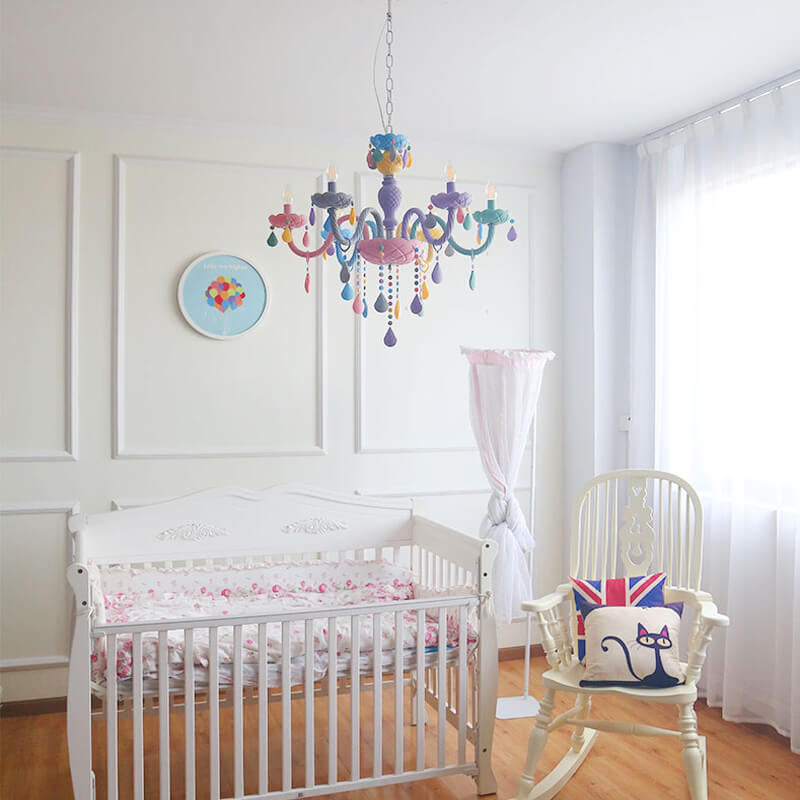 Nowoczesny Żyrandol Kolorowy Macaron - obrazek 6