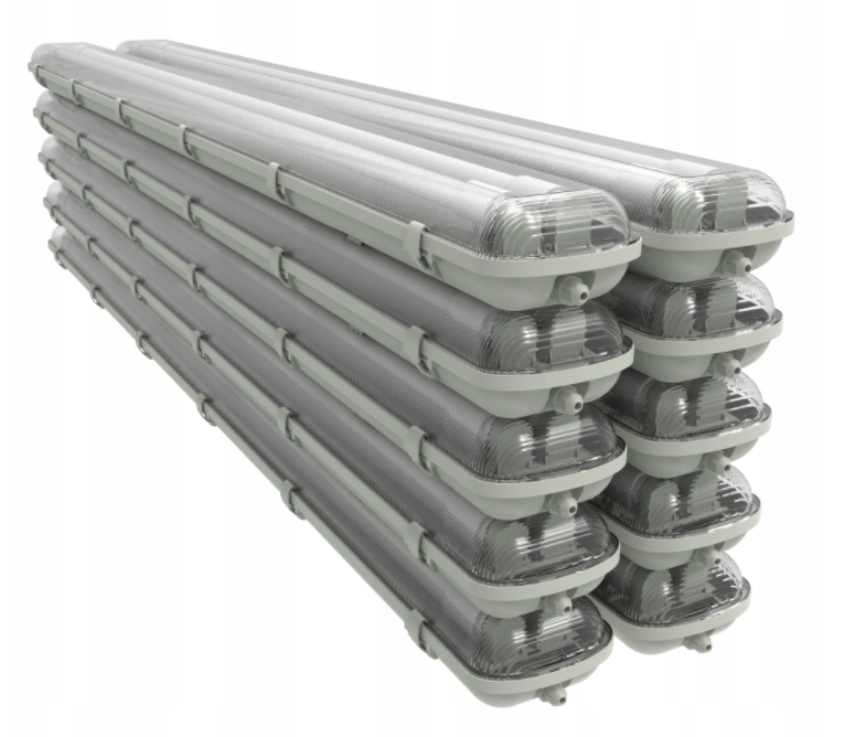 Zestaw 10szt Oprawa Hermetyczna 120cm + 20 Świetlówki LED 20W