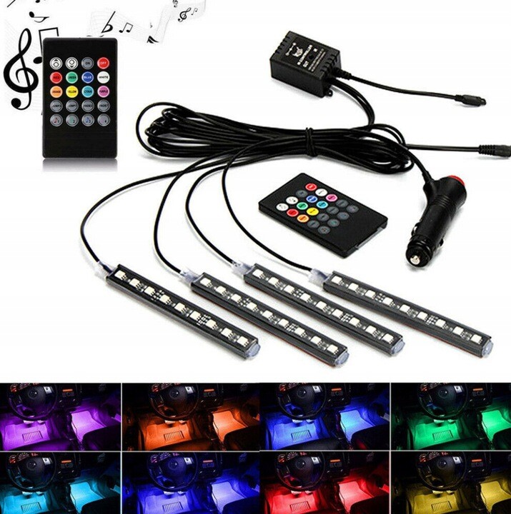 Oświetlenie Wnętrza Kabiny Samochodu LED RGB - obrazek 3