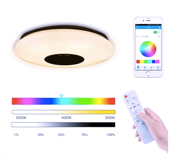 Plafon LED RGB 60W Głośnik Smart