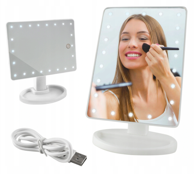 Lusterko Podświetlane Kosmetyczne 22 Led