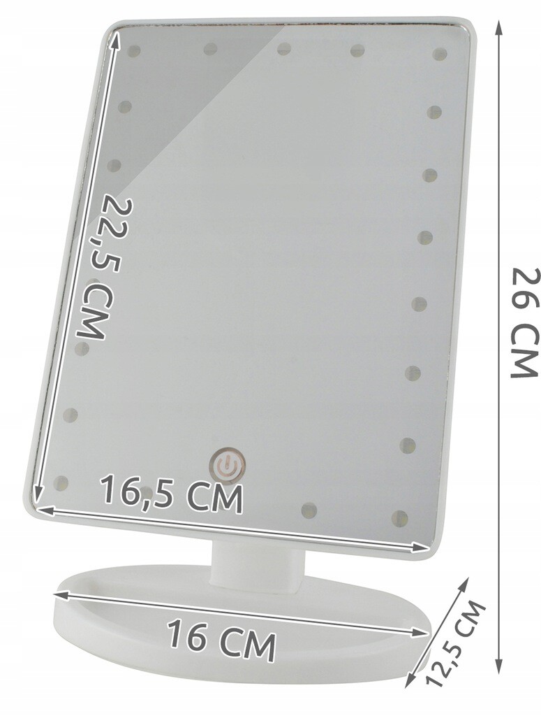 Lusterko Podświetlane Kosmetyczne 22 Led - obrazek 4