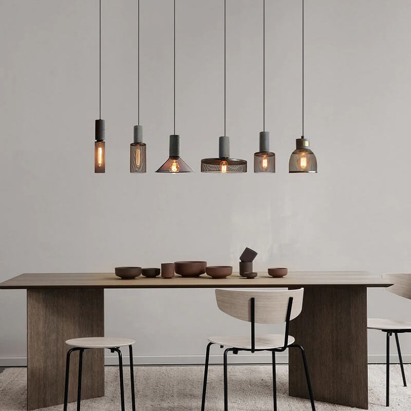 Zjawiskowa Lampa Wisząca Cement Loft Podłużna - obrazek 3