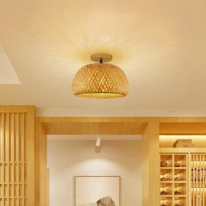 Prosta Bambusowa Lampa Sufitowa Boho