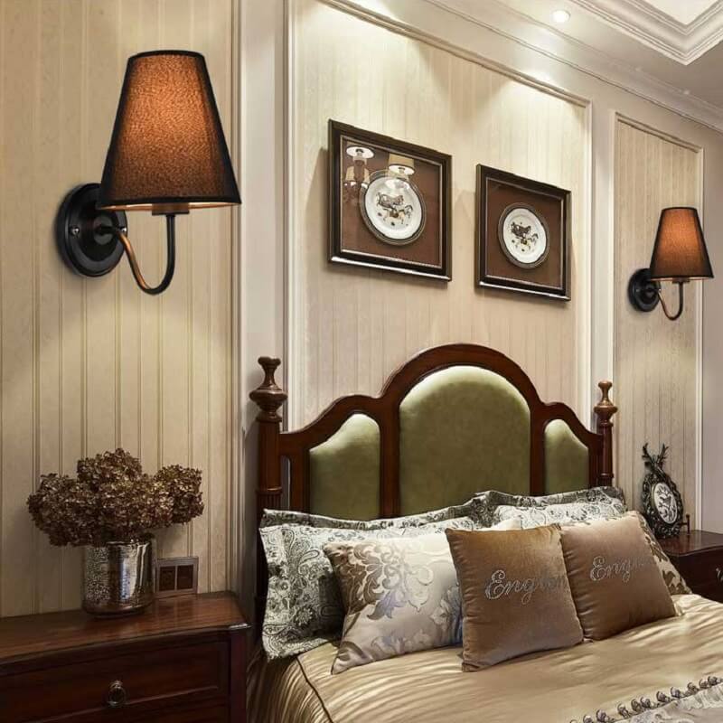 Klasyczna Lampa Ścienna Eleni Kinkiet z Abażurem - obrazek 13