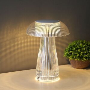 Przezroczysta Lampka Nocna Grzybek Nowoczesna