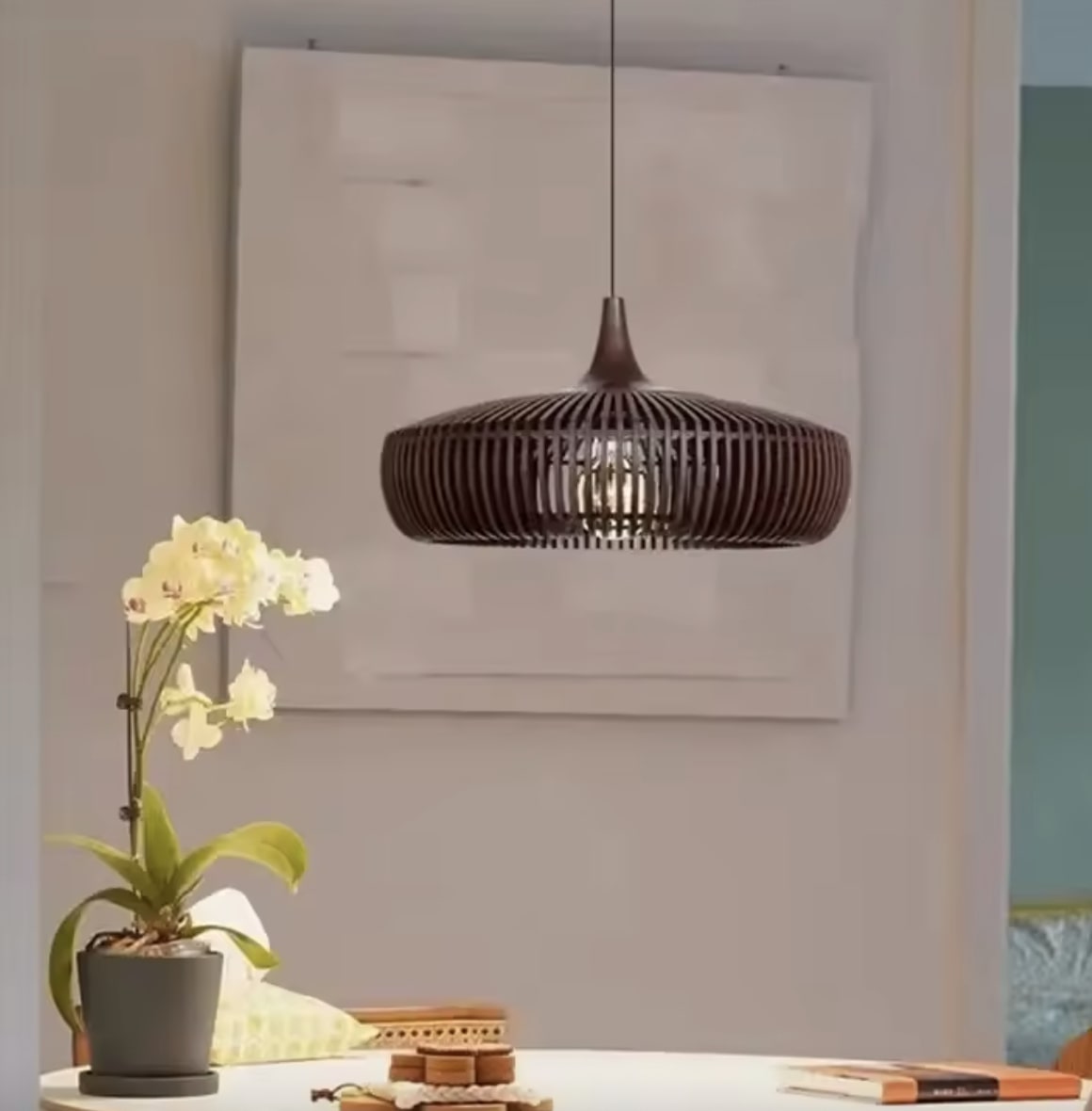 Rustykalna Drewniana Lampa Wisząca Kalahari Boho 55cm