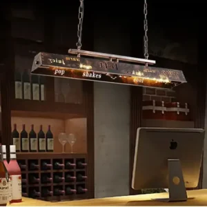 Lampa Wisząca Loft Industrialna Retro Metalowa na Łańcuchach E27 – Styl Vintage do Kuchni, Jadalni, Salonu, Baru i Restauracji