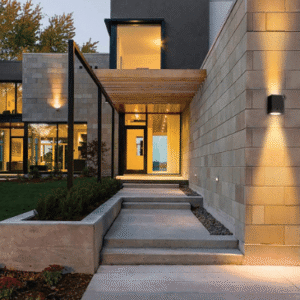 Solarny kinkiet projektowy góra / dół SLP- 01WALL z bluetooth