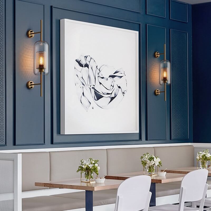 Szklana Lampa Ścienna Chiswick Eklektyczna - obrazek 6