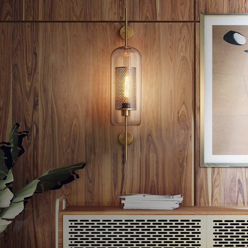 Szklana Lampa Ścienna Chiswick Eklektyczna - obrazek 3