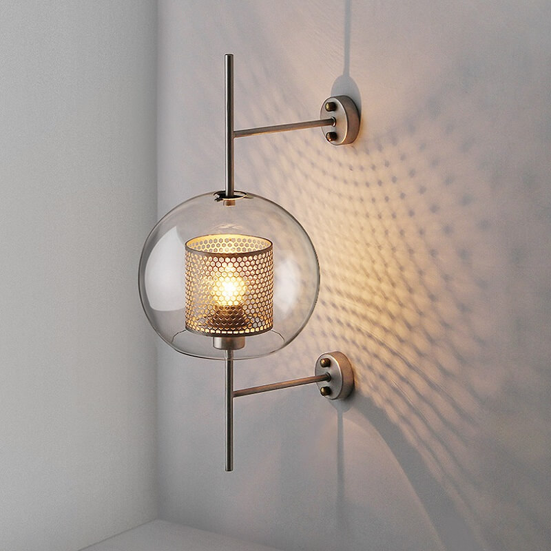 Szklana Lampa Ścienna Chiswick Eklektyczna