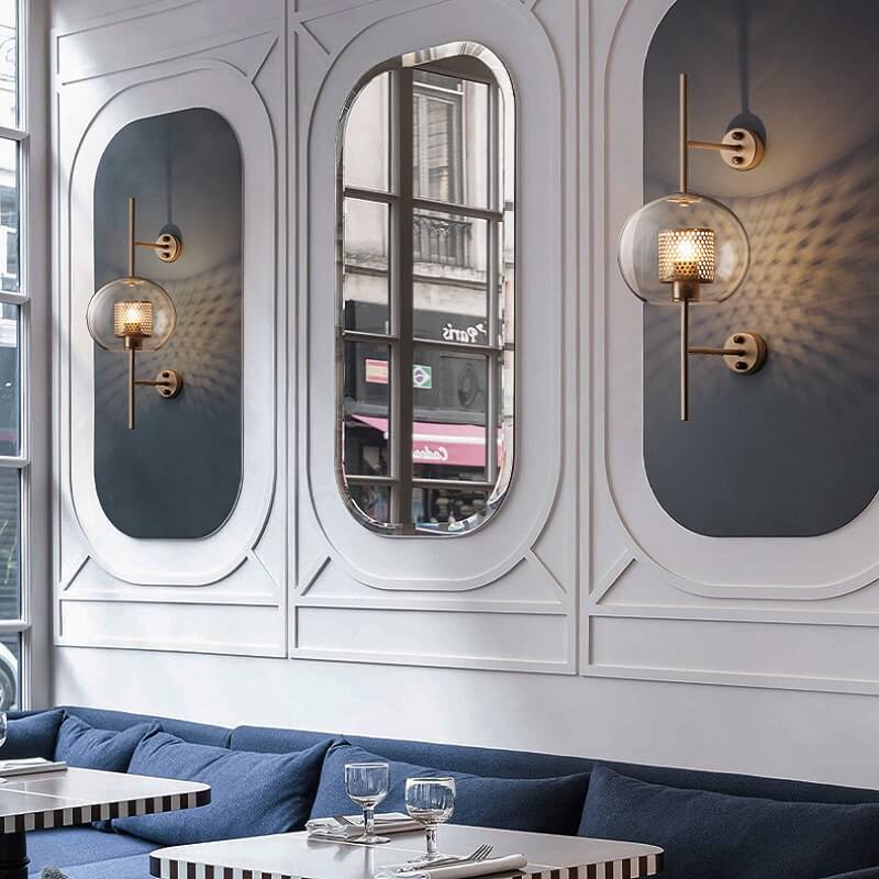 Szklana Lampa Ścienna Chiswick Eklektyczna - obrazek 9