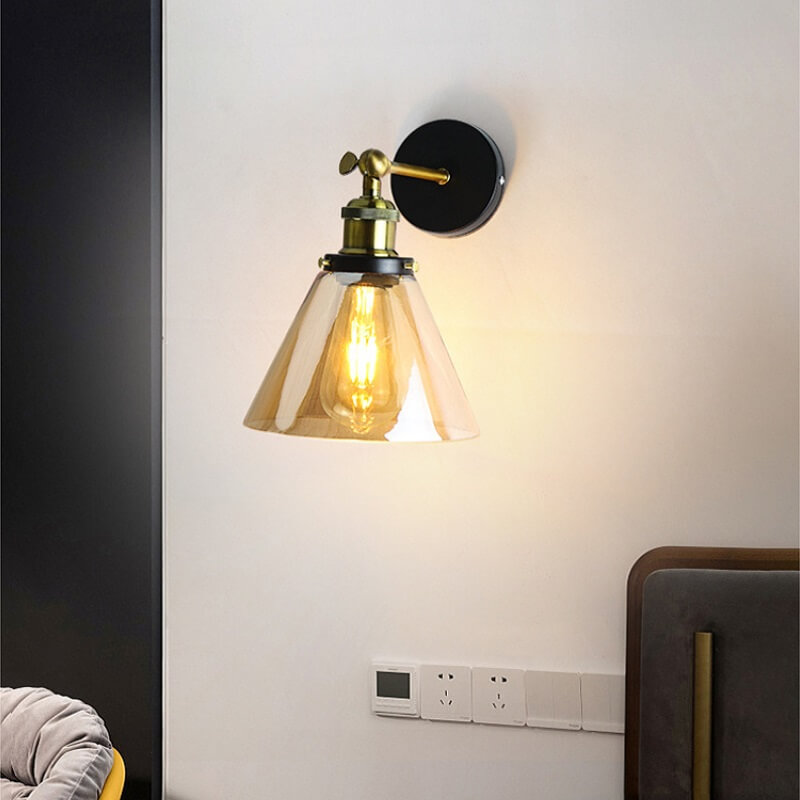 Szklana Lampa Ścienna Nubi Kinkiet Vintage - obrazek 2