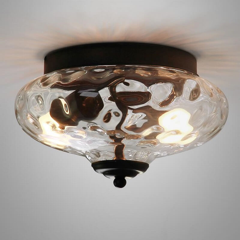 Szklana Lampa Sufitowa Flush Mount Eklektyczna