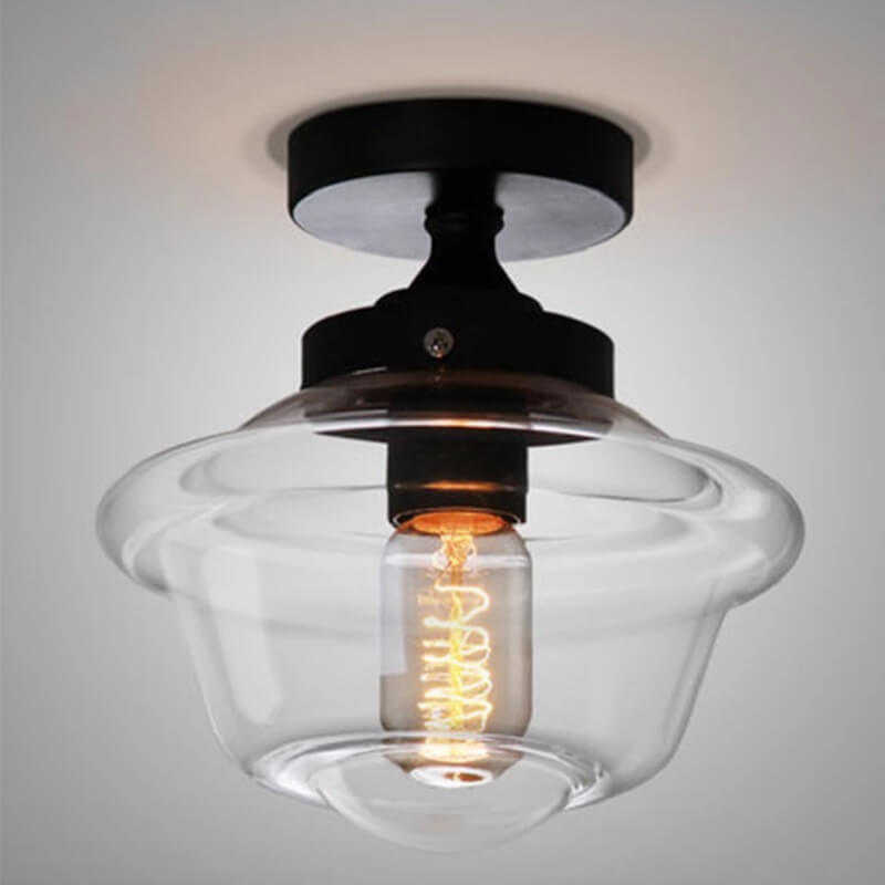 Szklana Lampa Sufitowa Flush Mount Eklektyczna - obrazek 6
