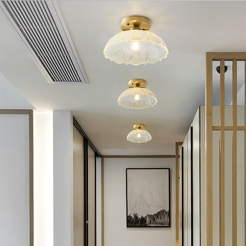 Szklana Lampa Sufitowa Vintage Elegancka - obrazek 2