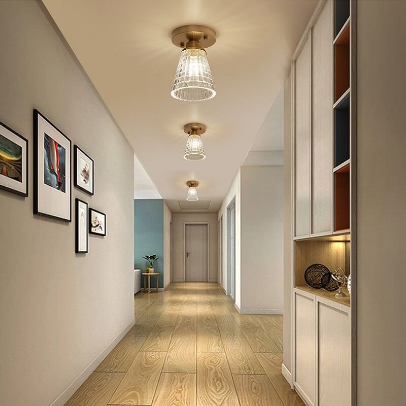 Szklana Lampa Sufitowa Vintage Elegancka - obrazek 3