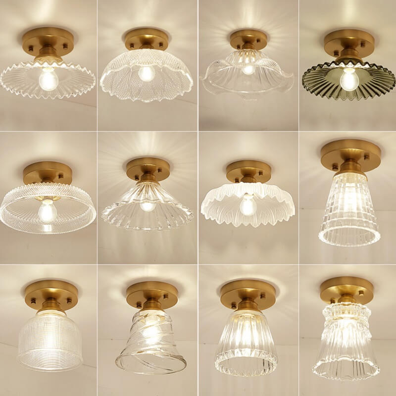 Szklana Lampa Sufitowa Vintage Elegancka - obrazek 8