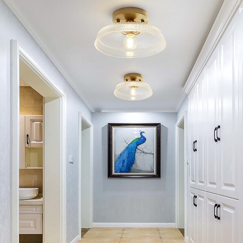 Szklana Lampa Sufitowa Vintage Elegancka - obrazek 4