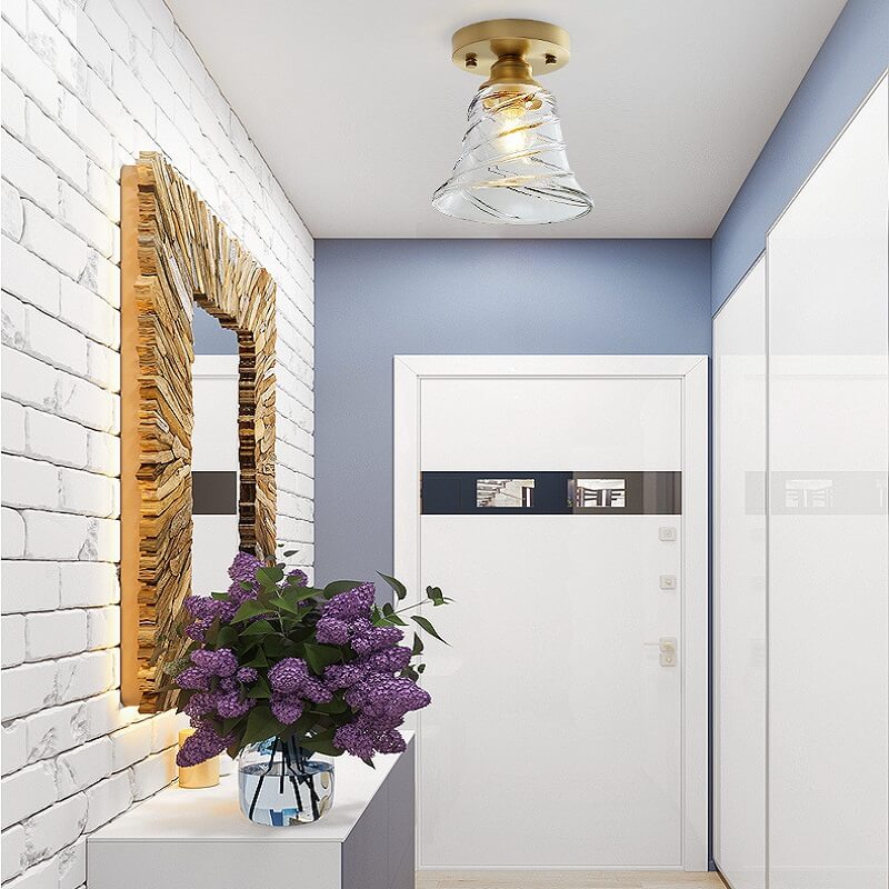 Szklana Lampa Sufitowa Vintage Elegancka - obrazek 6