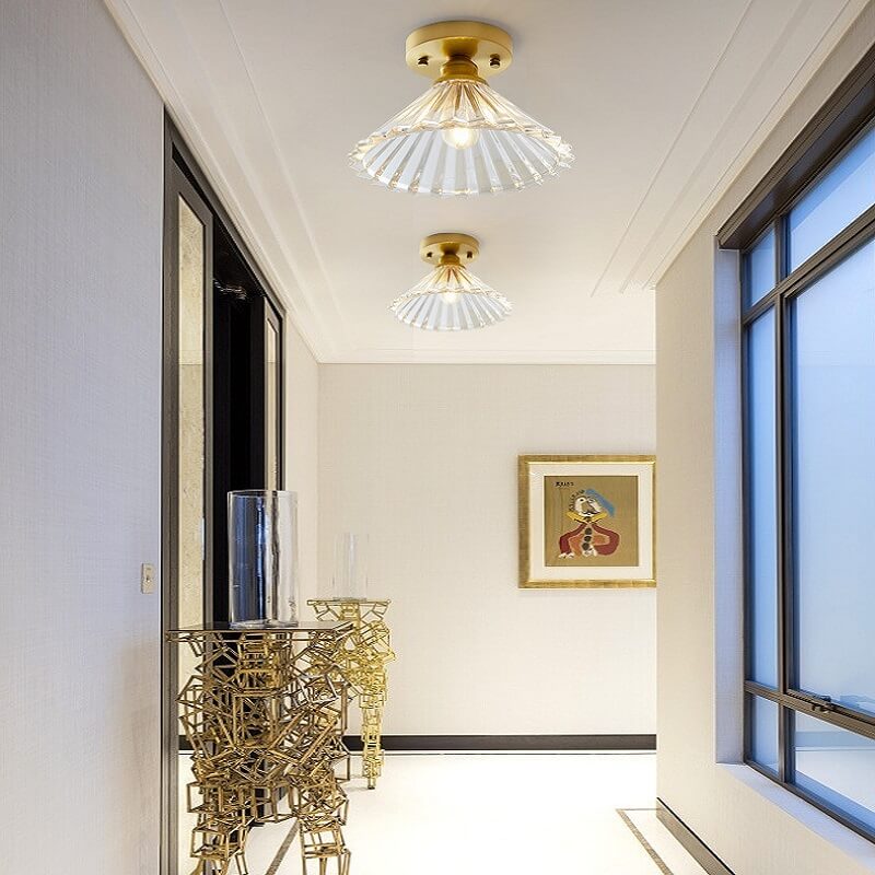 Szklana Lampa Sufitowa Vintage Elegancka - obrazek 7