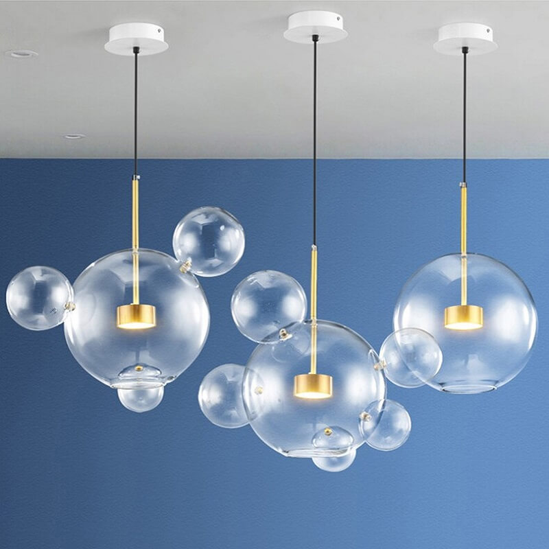 Szklana Lampa Wisząca Bubbles Art Deco TYP A