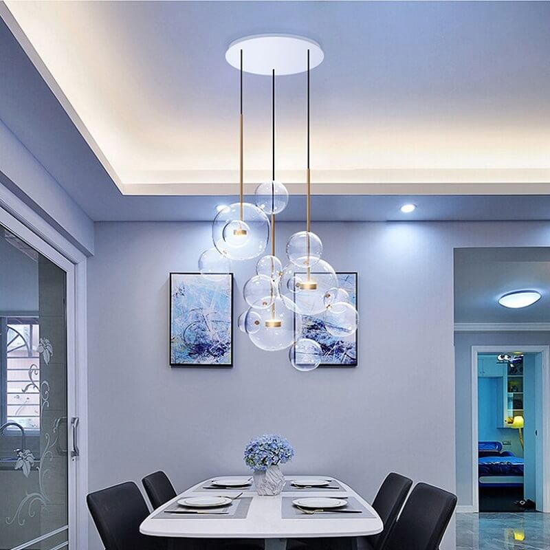 Szklana Lampa Wisząca Bubbles Art Deco TYP B - obrazek 3