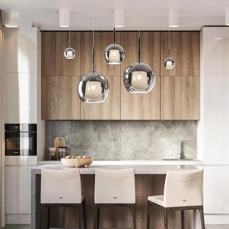 Szklana Lampa Wisząca Glo Penta Eklektyczna - obrazek 5