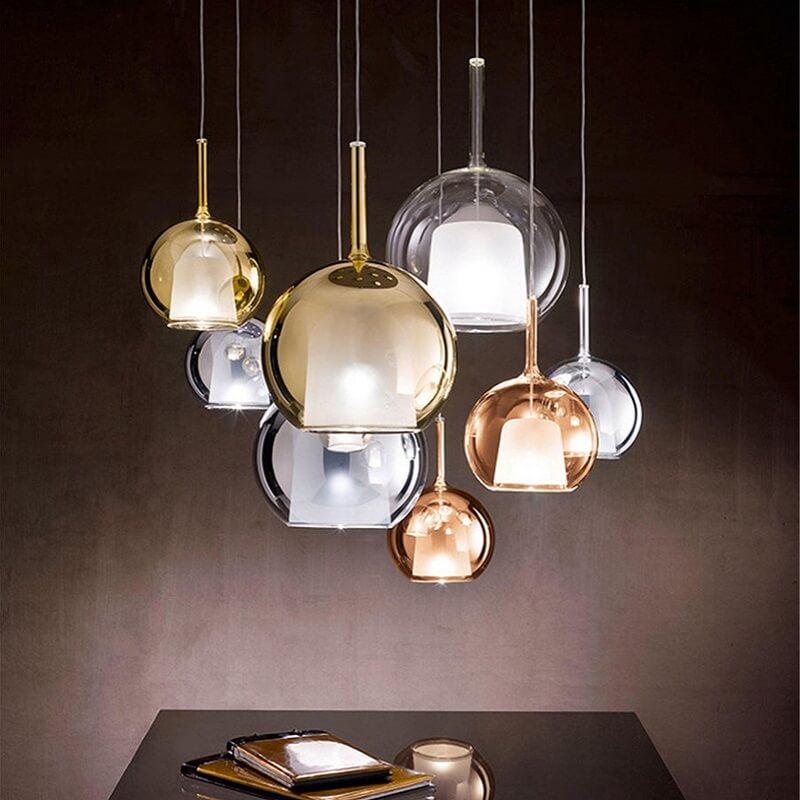 Szklana Lampa Wisząca Glo Penta Eklektyczna